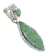 Turquoise Genuine Sterling Silver Southwest Slide Pendant RX77159